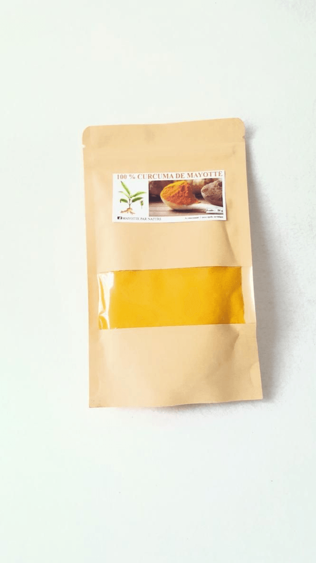 Poudre curcuma conditionné en sac kraft 100g 