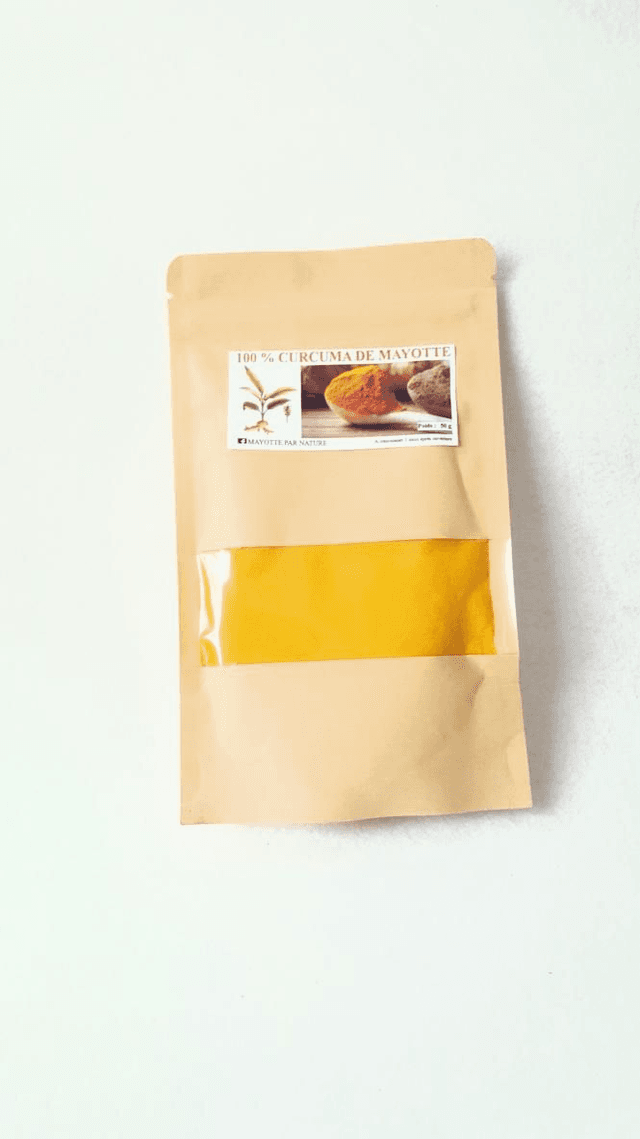 Poudre curcuma conditionné en sac kraft 100g 